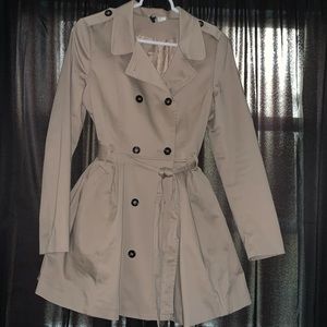 Khaki trench coat